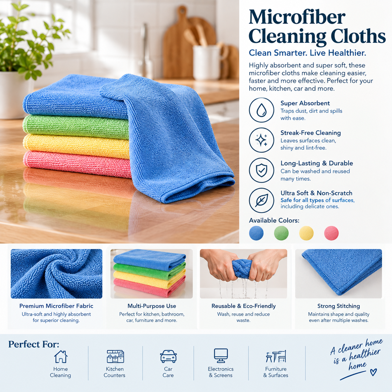 Microfiber Cleaning Cloths
